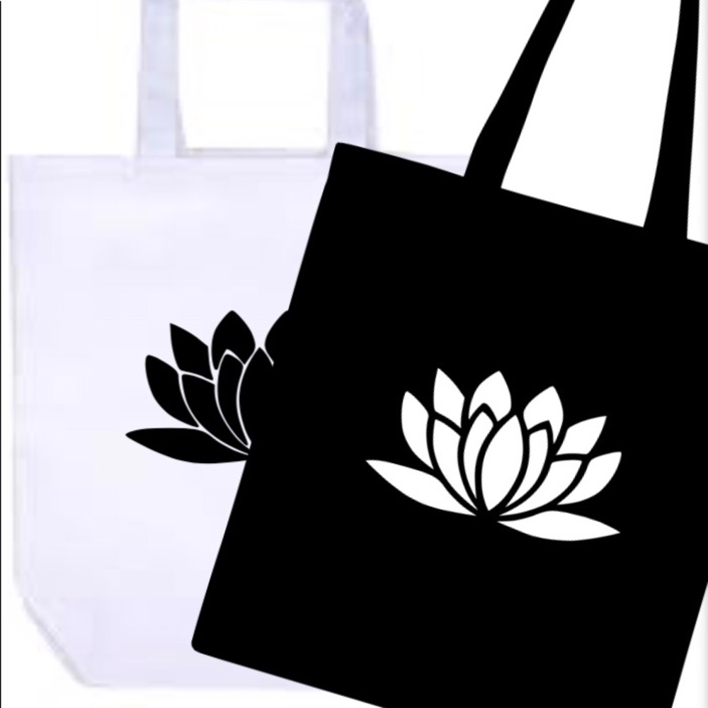 New lotus flower tote bag